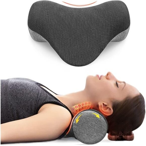 Neck and Shoulder Relaxer with Magnetic Therapy Pillowcase, Cervical Traction - Picture 2 of 7